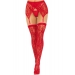 Чулки Leg Avenue Leg Avenue Lace thigh highs & garterbelt Red One Size