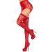 Чулки Leg Avenue Leg Avenue Lace thigh highs & garterbelt Red One Size