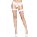 Leg Avenue Fence Net Thigh Highs OS White