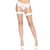 Leg Avenue Fence Net Thigh Highs OS White