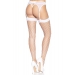 Leg Avenue Fence Net Thigh Highs OS White