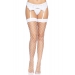 Leg Avenue Fence Net Thigh Highs OS White