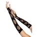 Leg Avenue Faux wrap net arm warmers Black