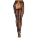 Чулки Leg Avenue Crotchless Net Tights with Heart Backseam Black One Size