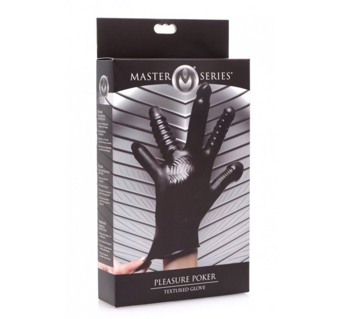 Перчатка с разными текстурами Master Series Pleasure Poker Textured Glove