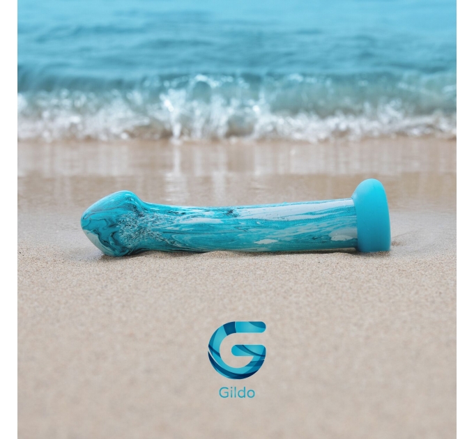 Стеклянный дилдо Gildo - Ocean Ripple Glass Dildo
