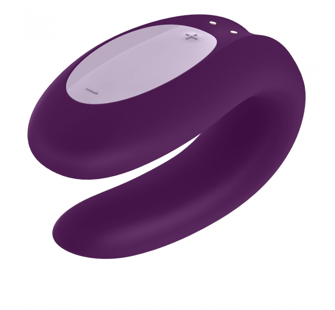 Смарт-вибратор для пар Satisfyer Double Joy Violet с широким клиторальным стимулятором