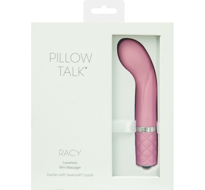 Роскошный вибратор Pillow Talk - Racy Pink с кристаллом Сваровски для точки G, подарочная упаковка