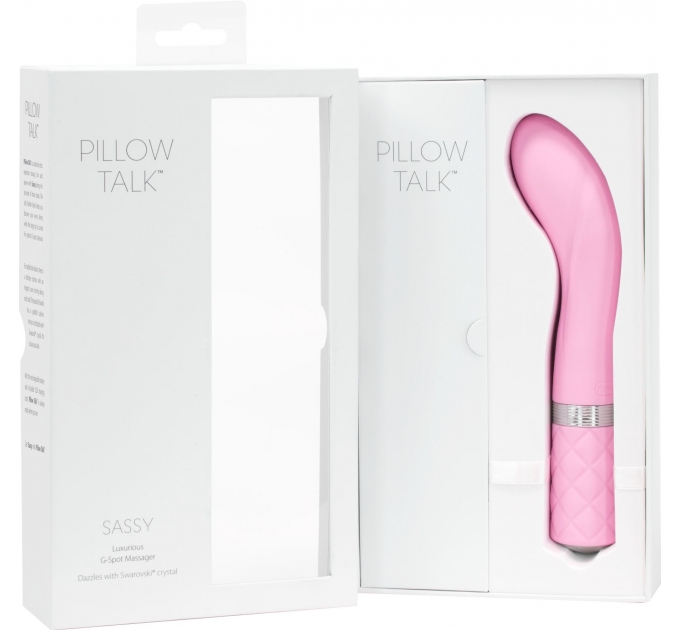 Роскошный вибратор Pillow Talk - Sassy Pink с кристаллом Сваровски для точки G, подарочная упаковка