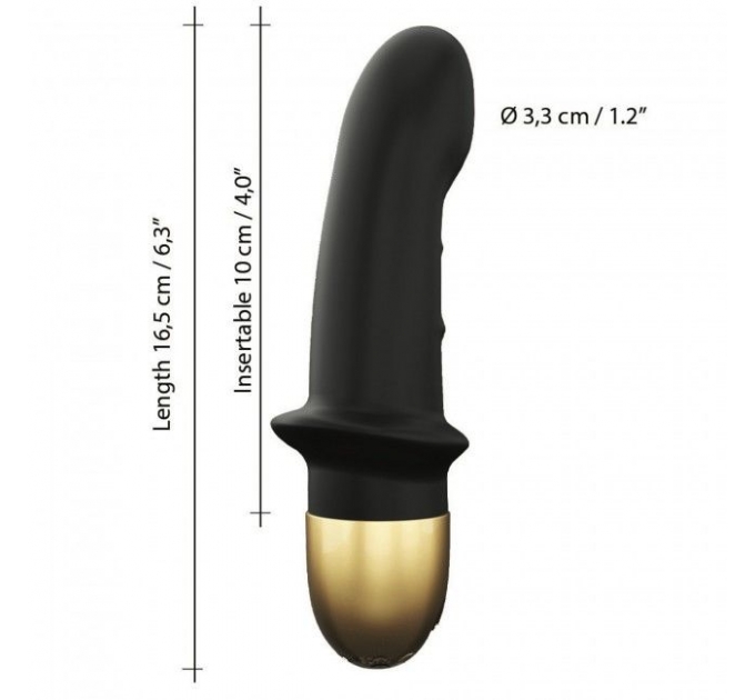 Вибратор Dorcel Mini Lover Black 2.0 перезаряжаемый, для точки G и массажа простаты