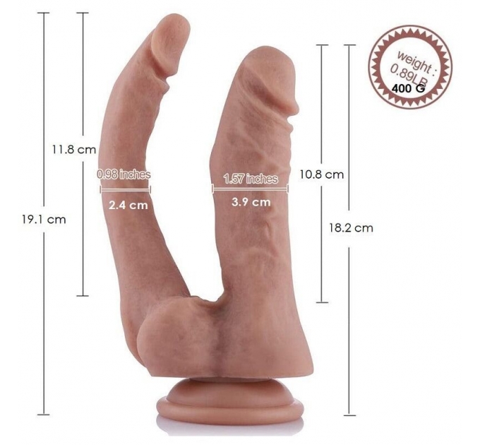 Двойной фаллоимитатор Hismith 9.8" Double Penetrator Silicone Dildo