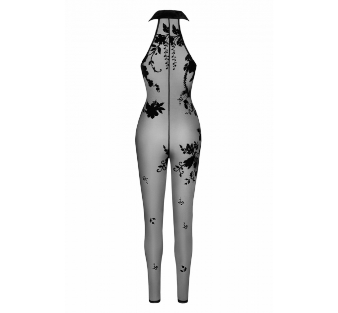 Бодистокинг Noir Handmade F315 Ego flocked mesh halter catsuit - M