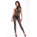 Бодистокинг Noir Handmade F315 Ego flocked mesh halter catsuit - M