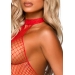 Бодистокинг Leg Avenue Racer neck bodystocking Red