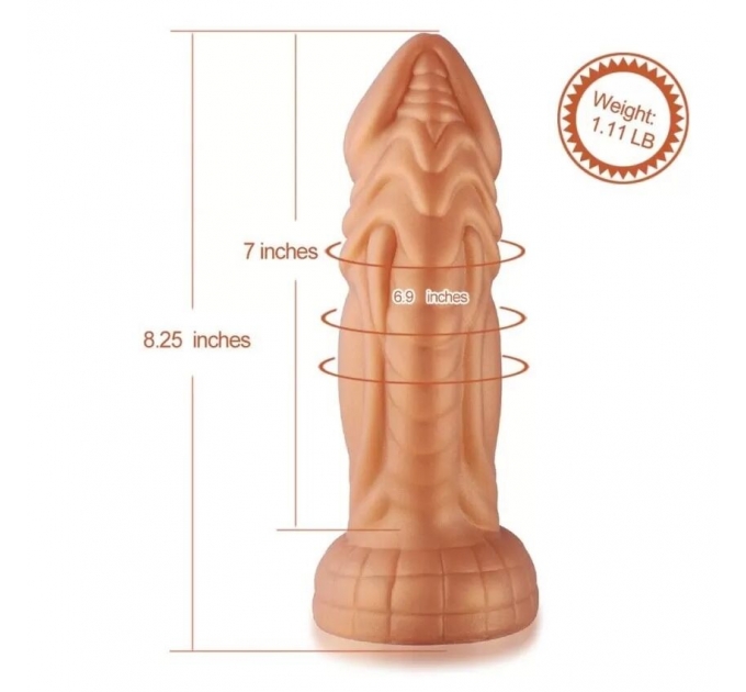 Силиконовый дилдо с вибрацией Hismith Slightly Curved Vibrating Silicone Dildo Monster Series