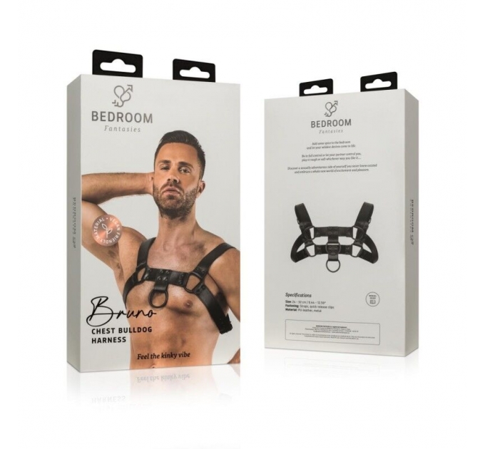 Портупея Bedroom Fantasies Bruno Chest Bulldog Harness - Black