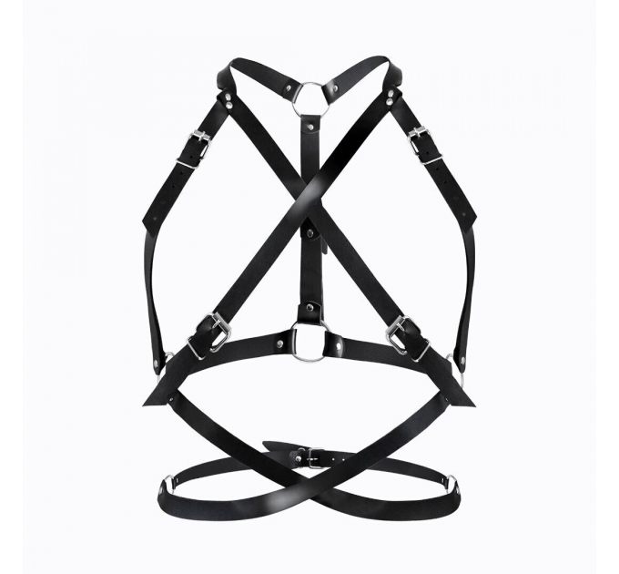 Женская портупея Art of Sex - Agnessa Leather harness, Черный L-2XL