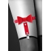 Гартер на ногу Bijoux Pour Toi - WITH BOW Red, сексуальная подвязка с бантиком, экокожа