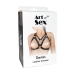 Портупея женская с шипами Art of Sex - Demia Leather harness, Черная L-2XL