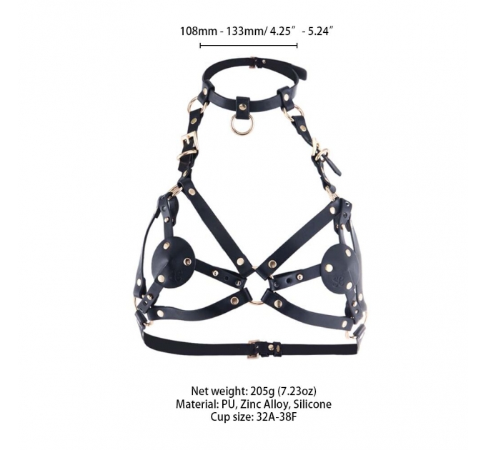 Портупея на грудь LOCKINK SEVANDA Queen Chest Harness with Removable Bra