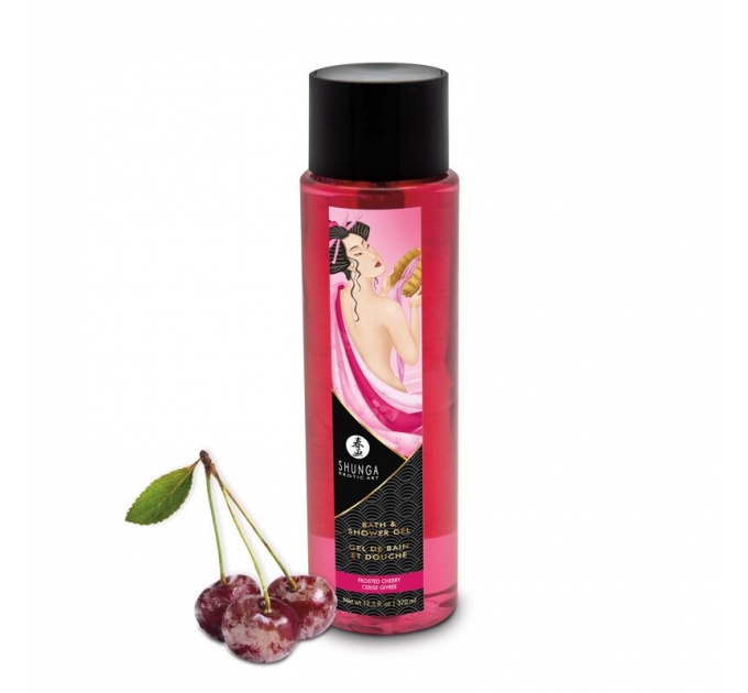 Гель для душа Shunga Shower Gel - Frosted Cherry (370 мл) с растительными маслами и витамином Е