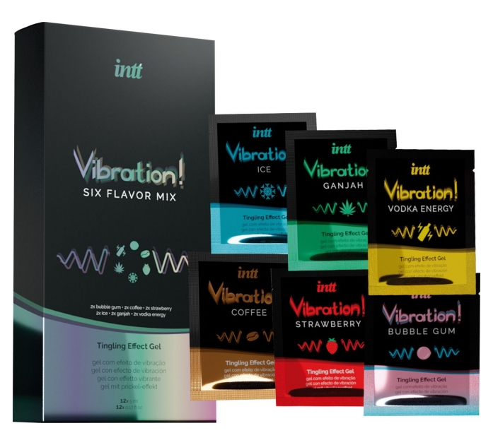 Набор пробников жидкого вибратора Intt Vibration Six Flavor Mix (12 по 5 мл)