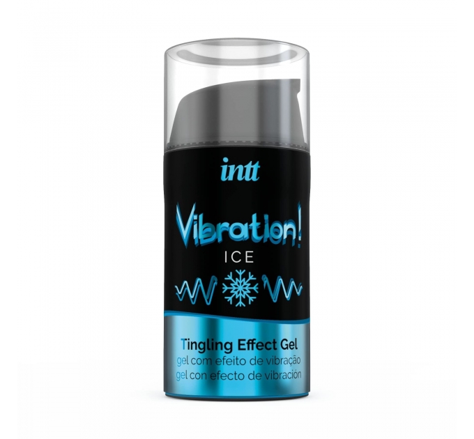 Жидкий вибратор Intt Vibration Ice (15 мл), густой гель, очень необычный, действует до 30 минут