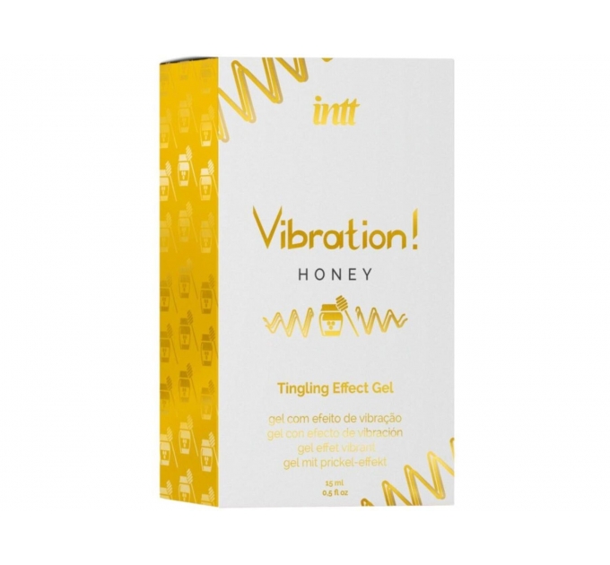 Жидкий вибратор Intt Vibration Honey (15 мл), густой гель, очень вкусный, действует до 30 мин