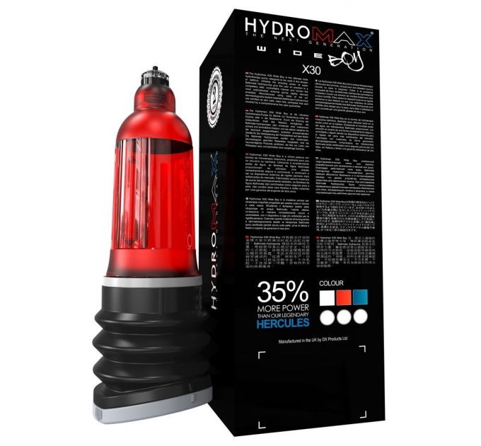 Гидропомпа Bathmate Hydromax 7 WideBoy Red (X30) для члена длиной от 12,5 до 18см, диаметр до 5,5см