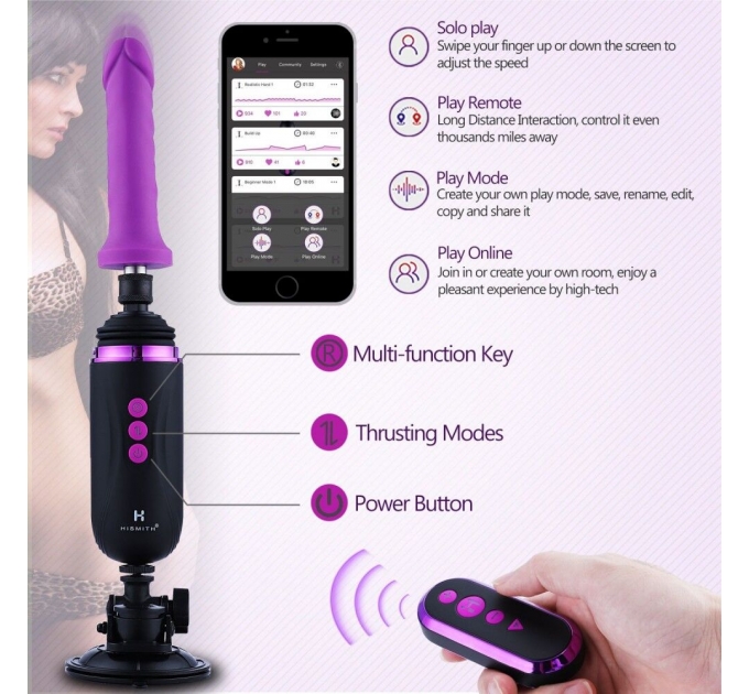 Hismith Mini Capsule Sex-Machine with Strong Suction APP