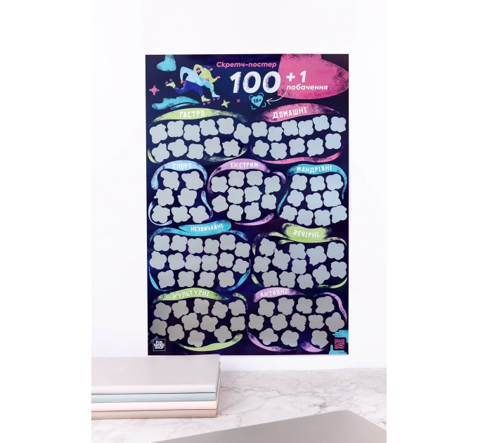 Скретч постер «100+1 побачення» (UA)