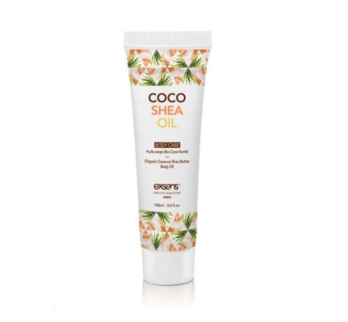 Органическое кокосовое масло Карите (Ши) для тела EXSENS Coco Shea Oil 100 мл, сертификат ECOCERT