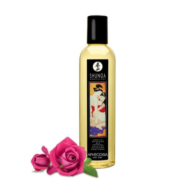 Массажное масло Shunga Aphrodisia - Roses (250 мл) натуральное увлажняющее