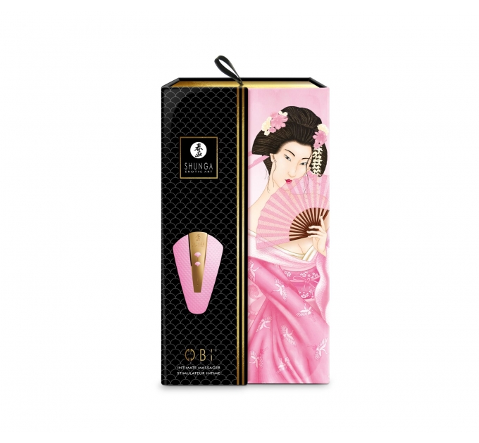 Клиторальный вибратор Shunga - Obi Intimate Massager Light Pink