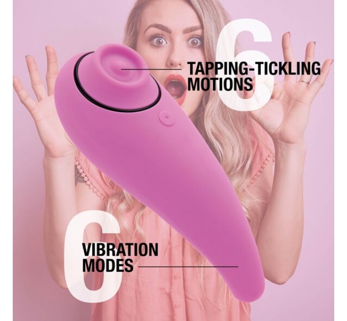 Пульсатор для клитора плюс вибратор FeelzToys - FemmeGasm Tapping & Tickling Vibrator Pink
