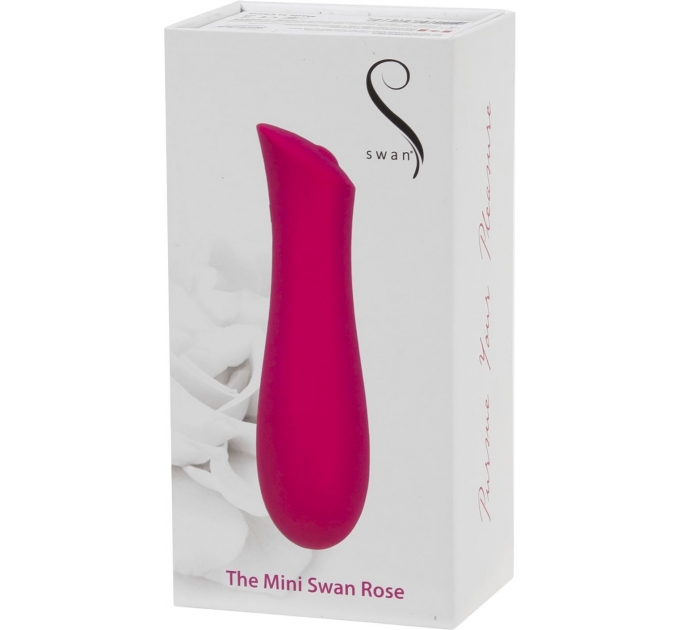 Минивибратор The Mini Swan Rose с плавным увеличением интенсивности вибрации, силикон