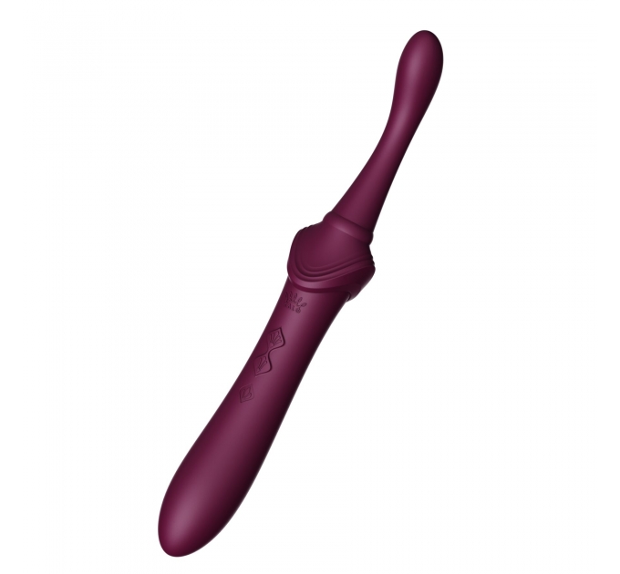 Вагинально-клиторальный вибратор Zalo — Bess 2 Velvet Purple, мультифункциональный с насадками