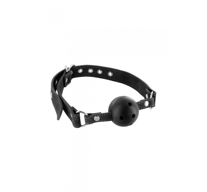 Кляп Fetish Tentation Premium Leather gag with stiff ball