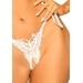 Комплект Leg Avenue Open cup bra and pearl panty White