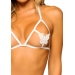 Комплект Leg Avenue Open cup bra and pearl panty White