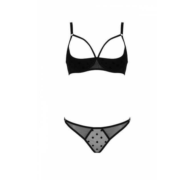 Комплект MARINA SET WITH OPEN BRA black XXL/XXXL - Passion