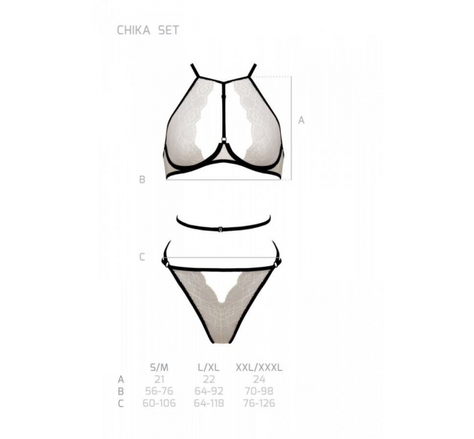 Комплект CHIKA SET cream L/XL - Passion