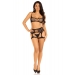 Комплект Leg Avenue Top and garter harness Black One Size