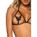 Комплект Leg Avenue Open cup bra and pearl panty Black