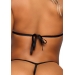 Комплект Leg Avenue Open cup bra and pearl panty Black