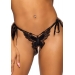 Комплект Leg Avenue Open cup bra and pearl panty Black