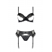 Комплект Passion KERRIA SET WITH OPEN BRA black L/XL - ECO Passion