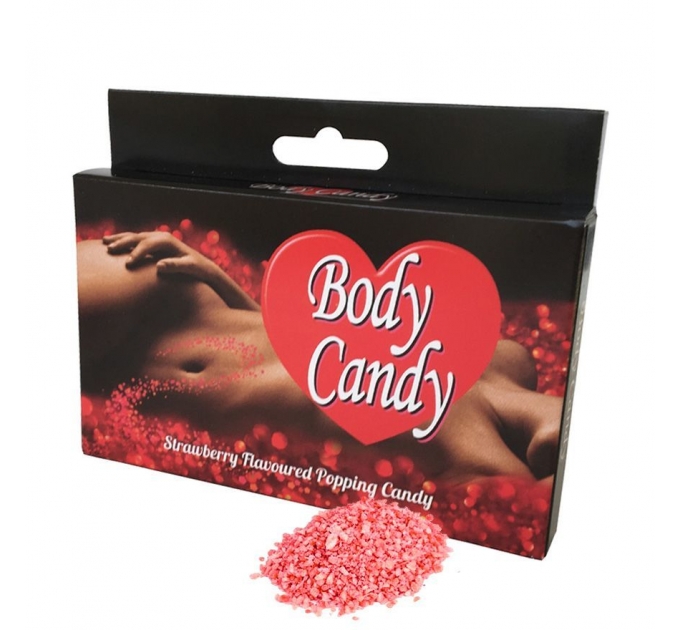Карамельная пудра для тела с эффектом шампанского Body Candy (клубника) (32 гр)