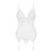 Obsessive 810-COR-2 corset & thong white S/M