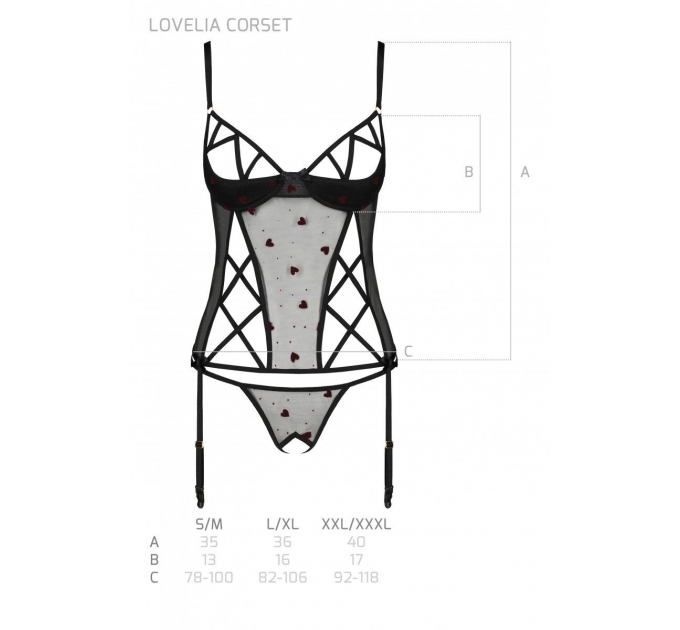 LOVELIA CORSET black L/XL - Passion